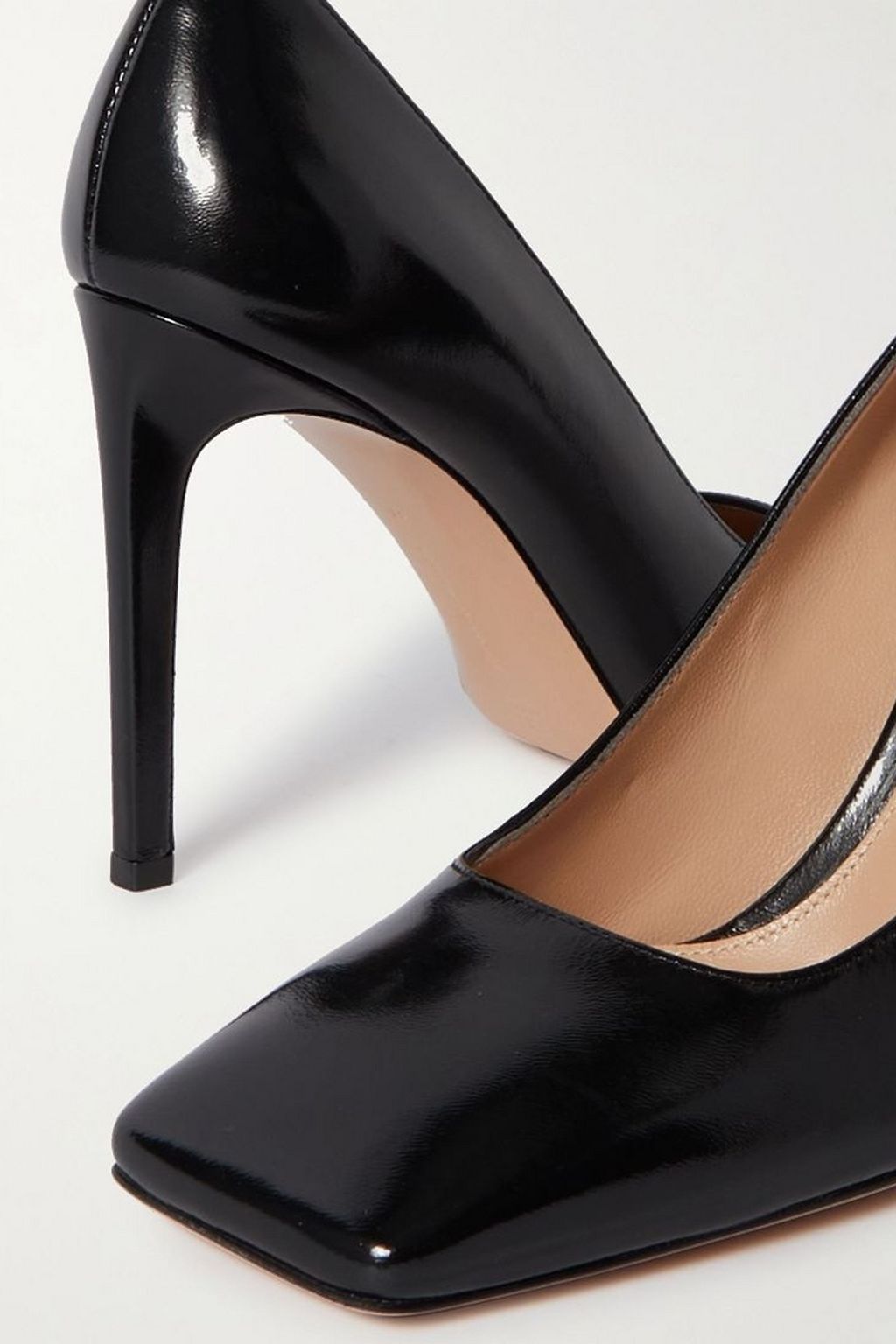 GIANVITO ROSSI 100 glossed-leather pumps