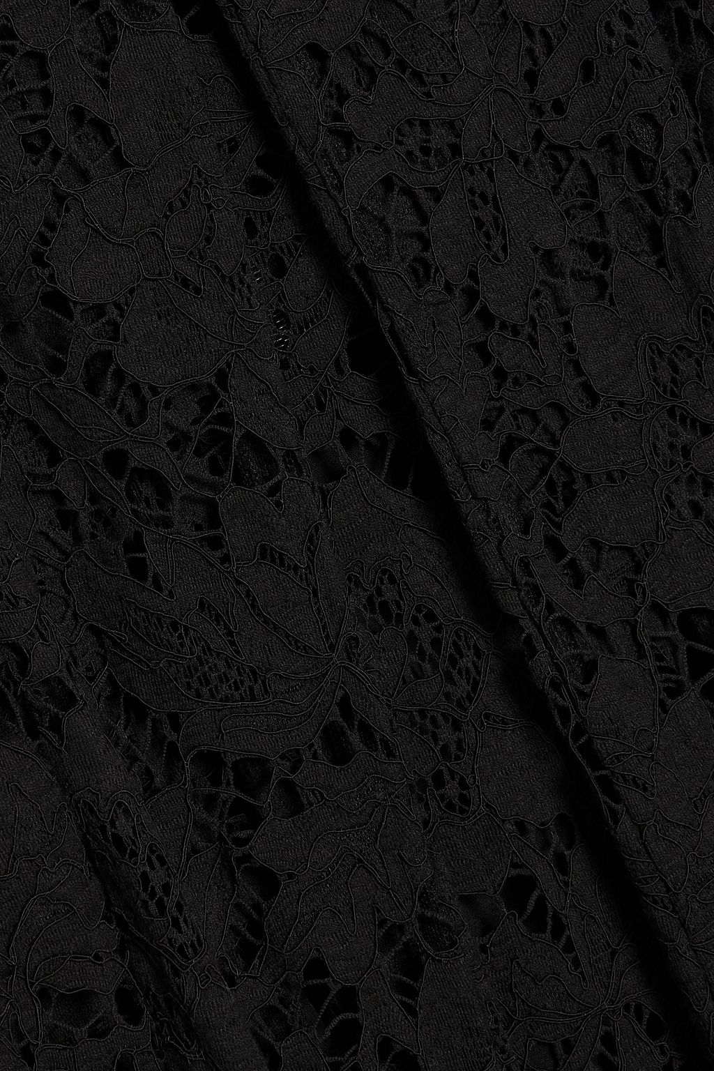 VALENTINO GARAVANI Pleated cotton-blend corded lace midi dress