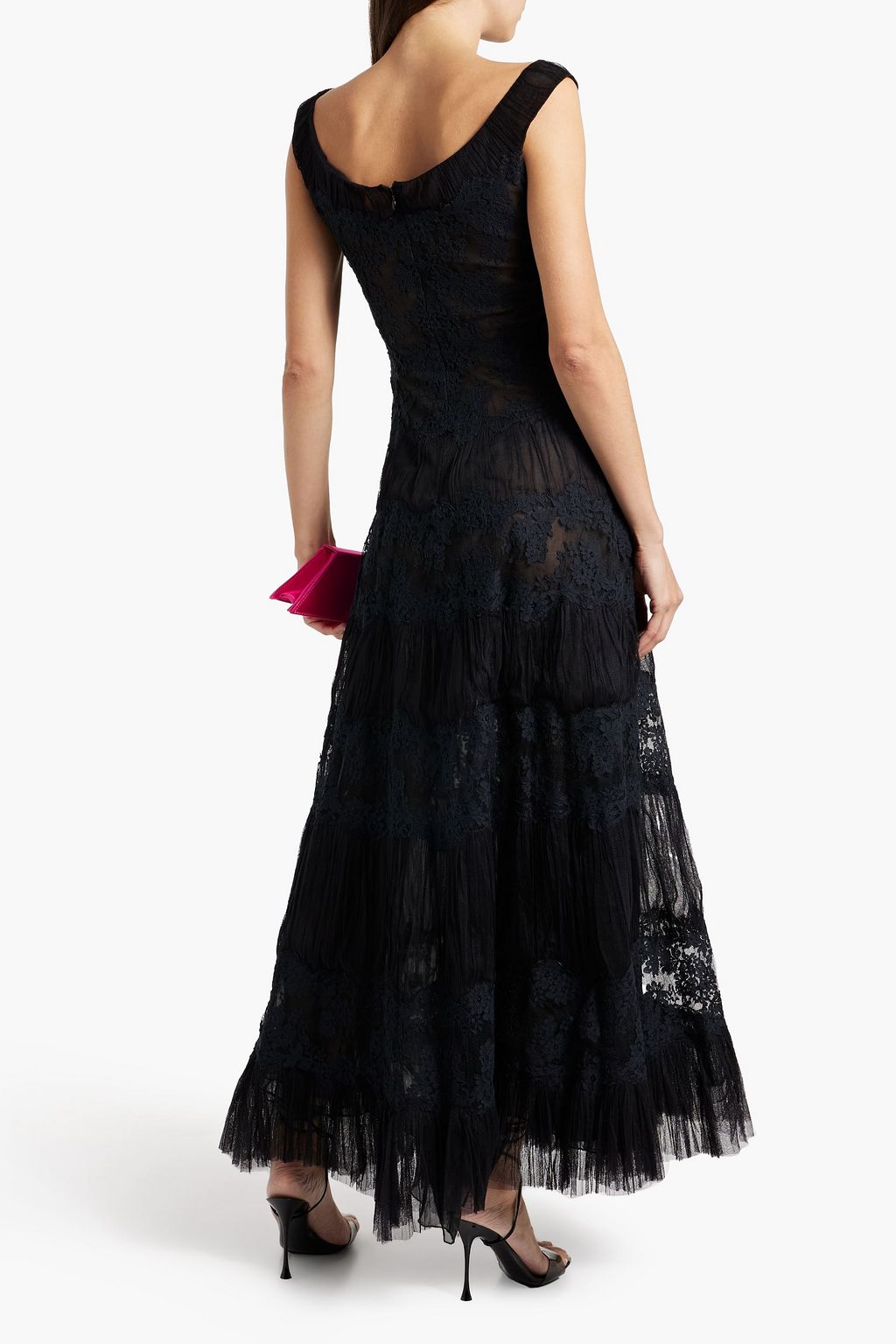 VALENTINO GARAVANI Embroidered tulle gown