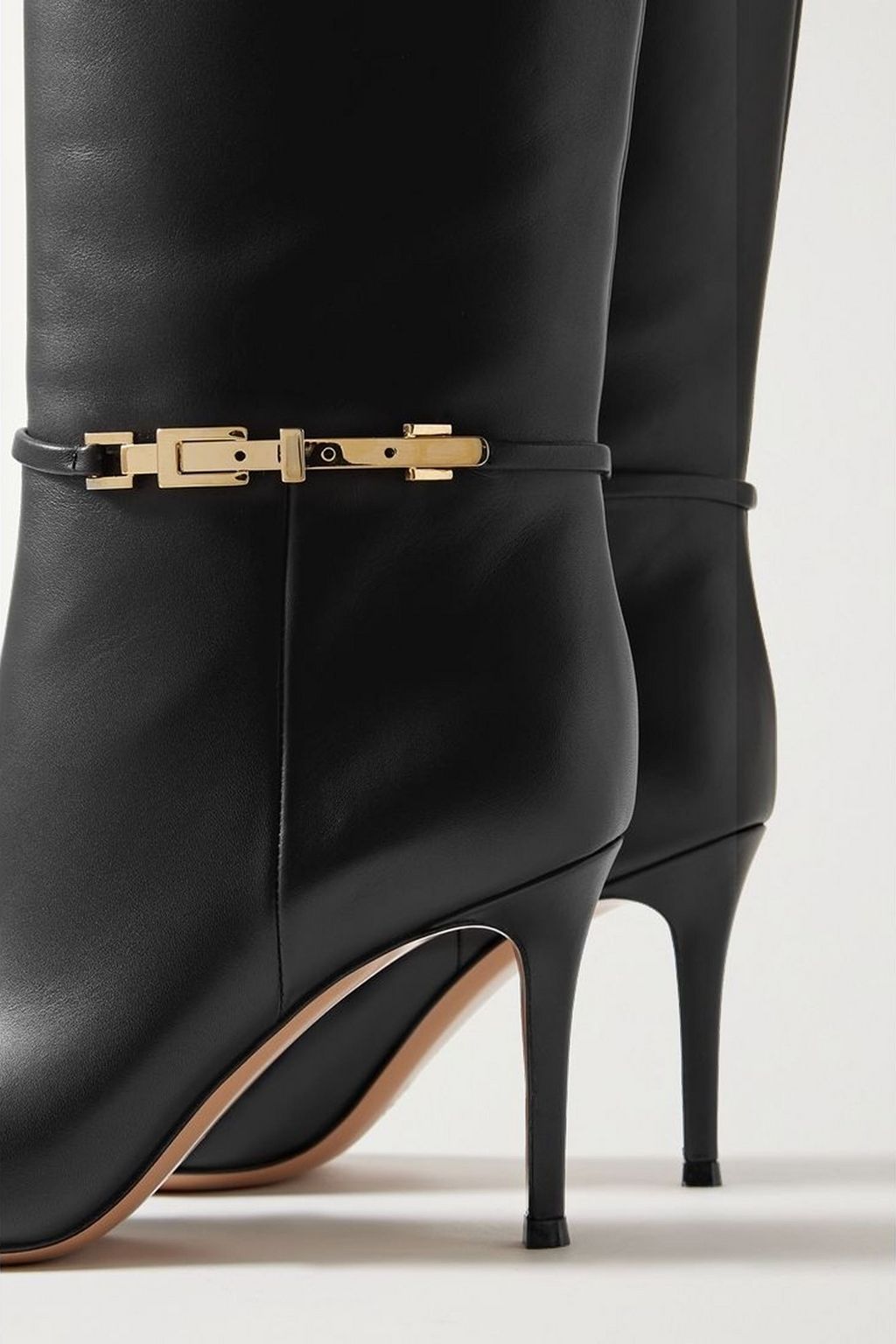 GIANVITO ROSSI Glove 85 レザー ニーハイブーツ