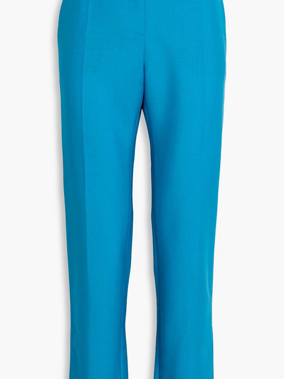 mohair and wool-blend straight-leg pants