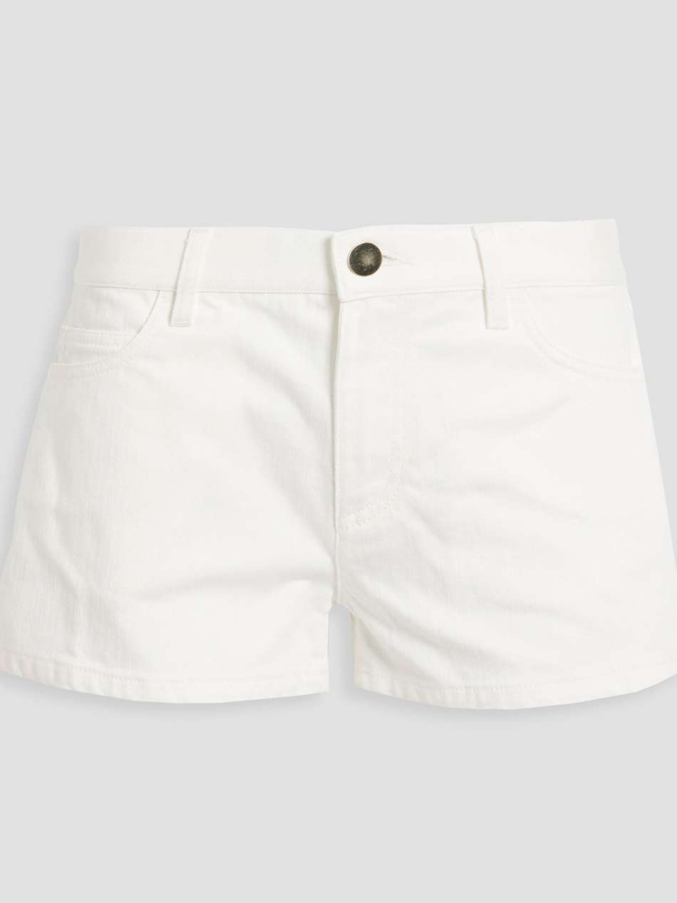 appliquéd denim shorts