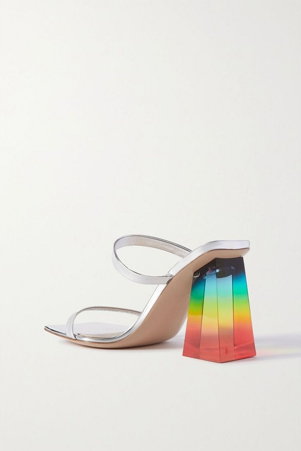 GIANVITO ROSSI 85 metallic leather sandals