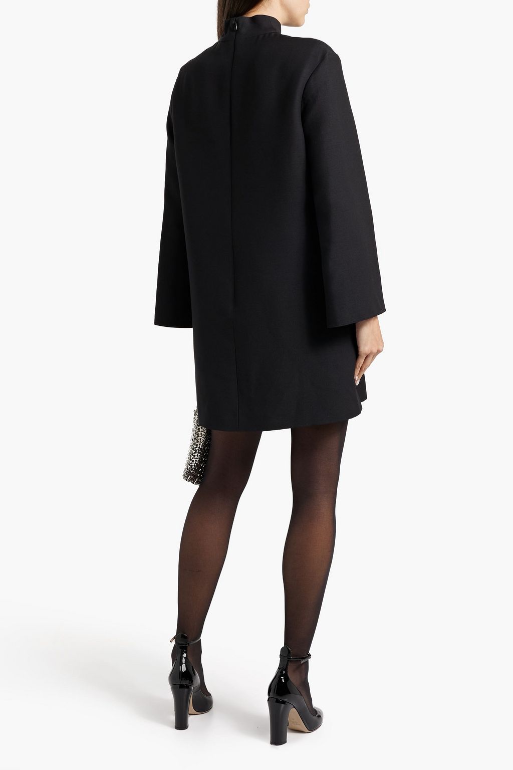 VALENTINO GARAVANI Embroidered crepe mini dress