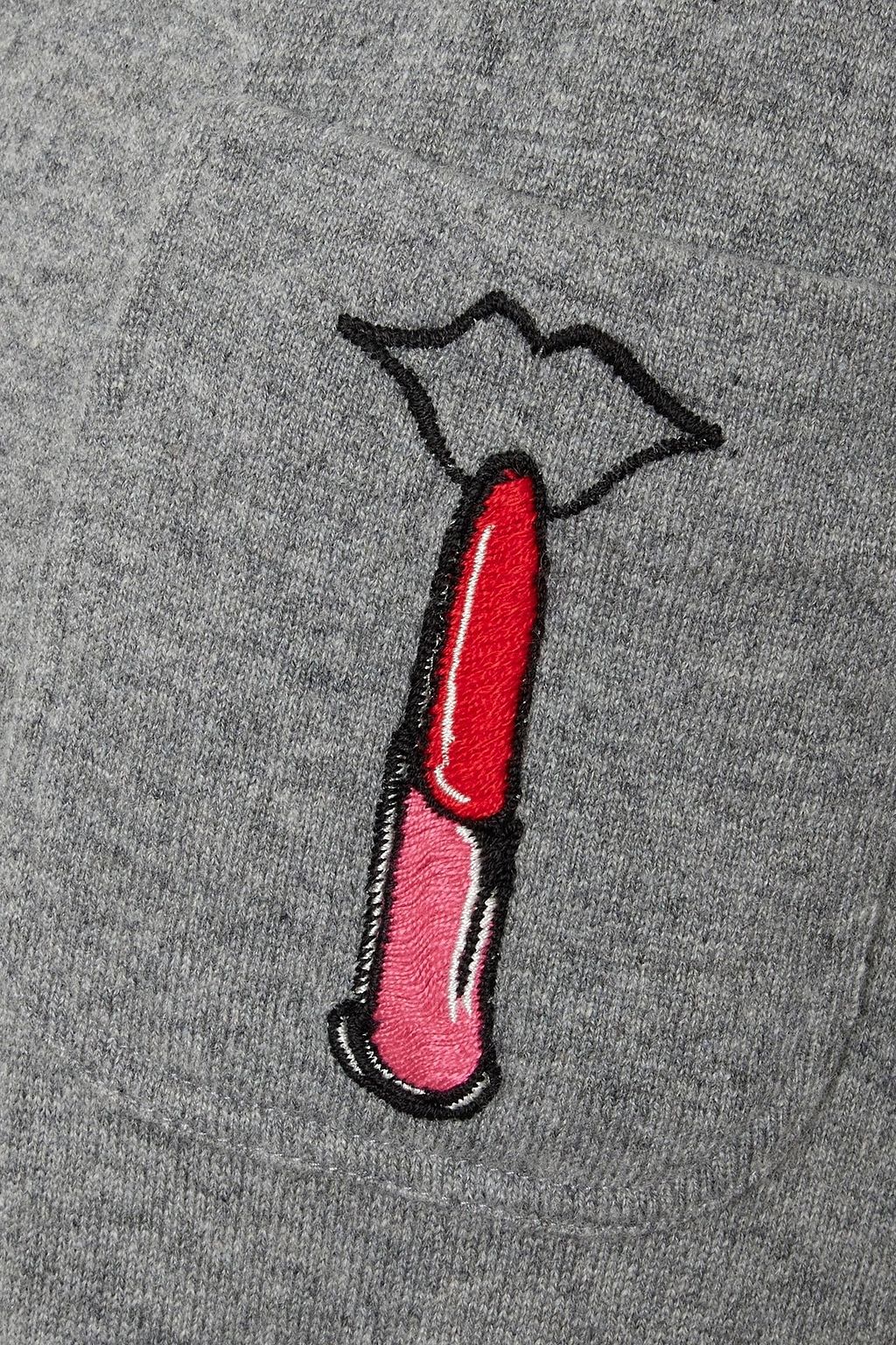 VALENTINO GARAVANI Embroidered cashmere track pants