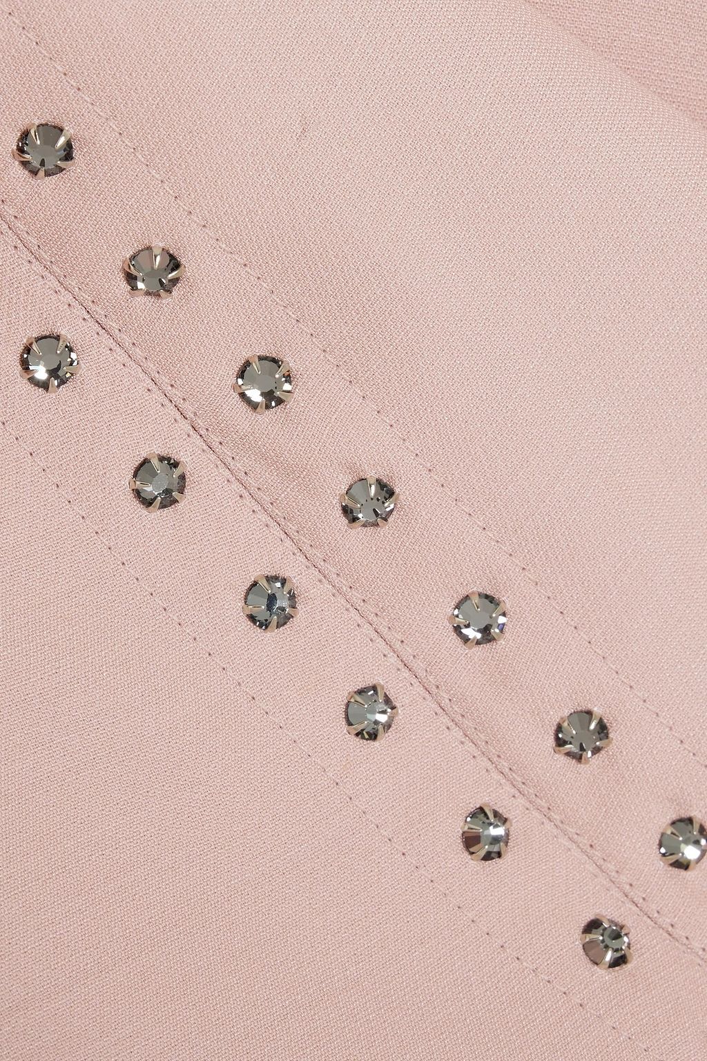 VALENTINO GARAVANI Crystal-embellished wool and silk-blend crepe mini dress