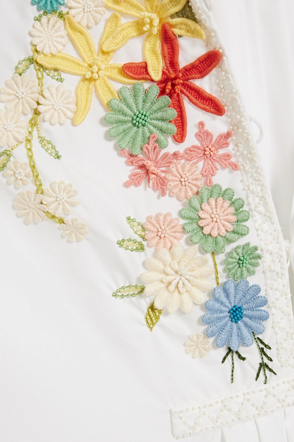 Jodifl Poplin Floral Embroidered Mini Dress M