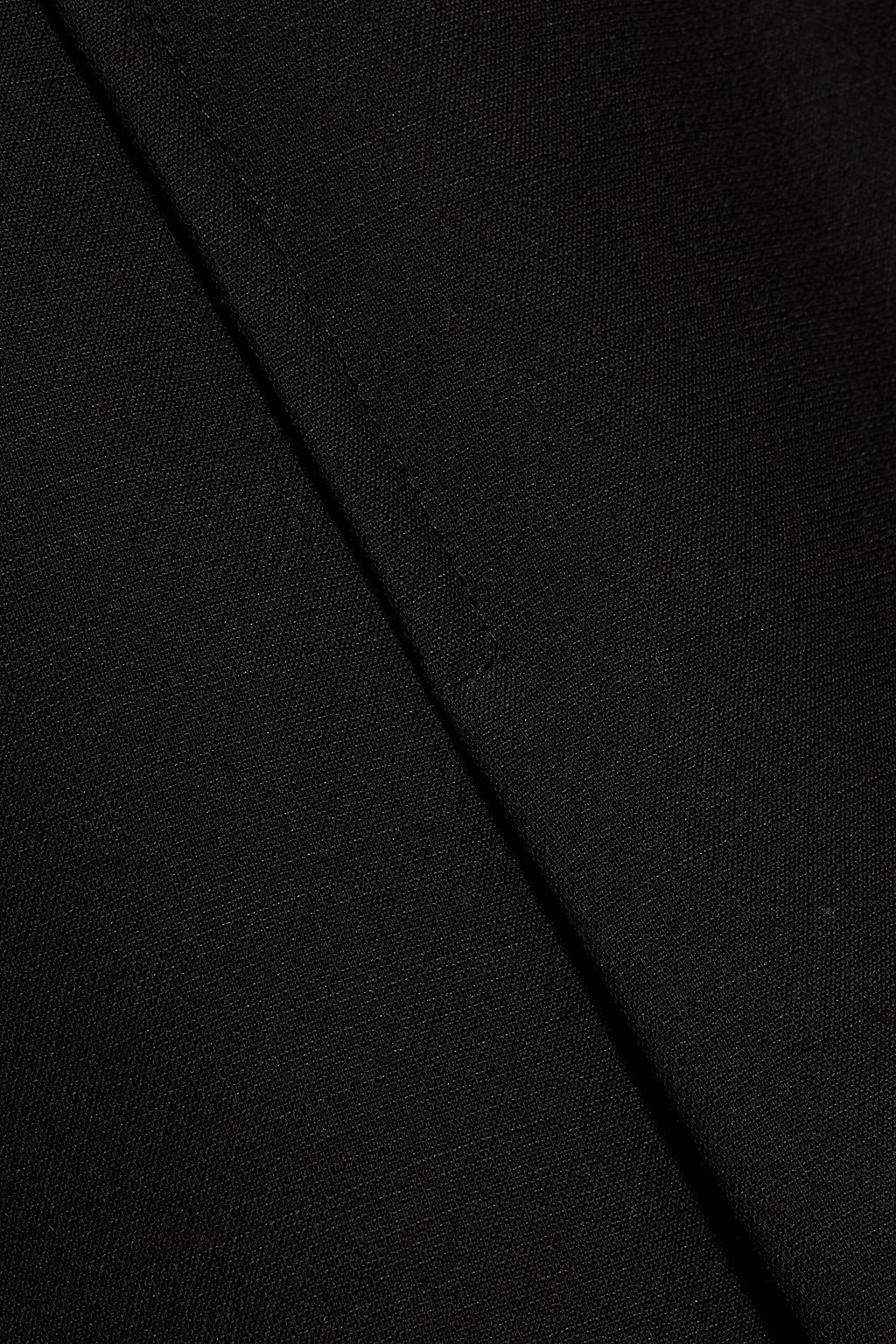 VALENTINO GARAVANI Pleated wool and silk-blend grain de poudre midi dress
