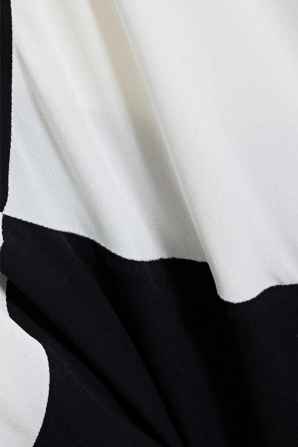 VALENTINO GARAVANI Two-tone silk crepe de chine midi dress