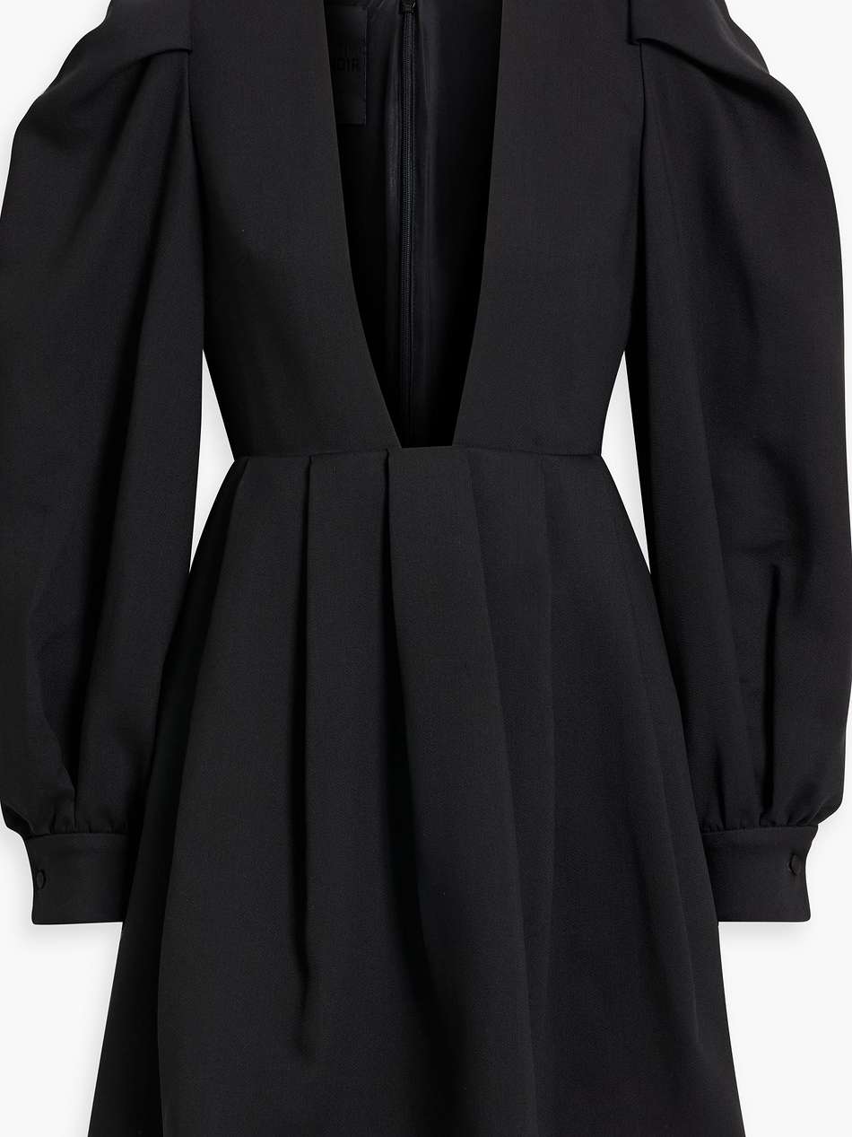 wool and silk-blend crepe mini dress