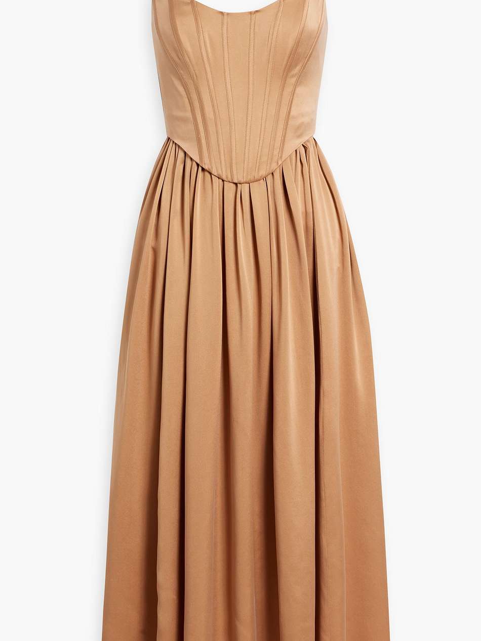 silk midi dress