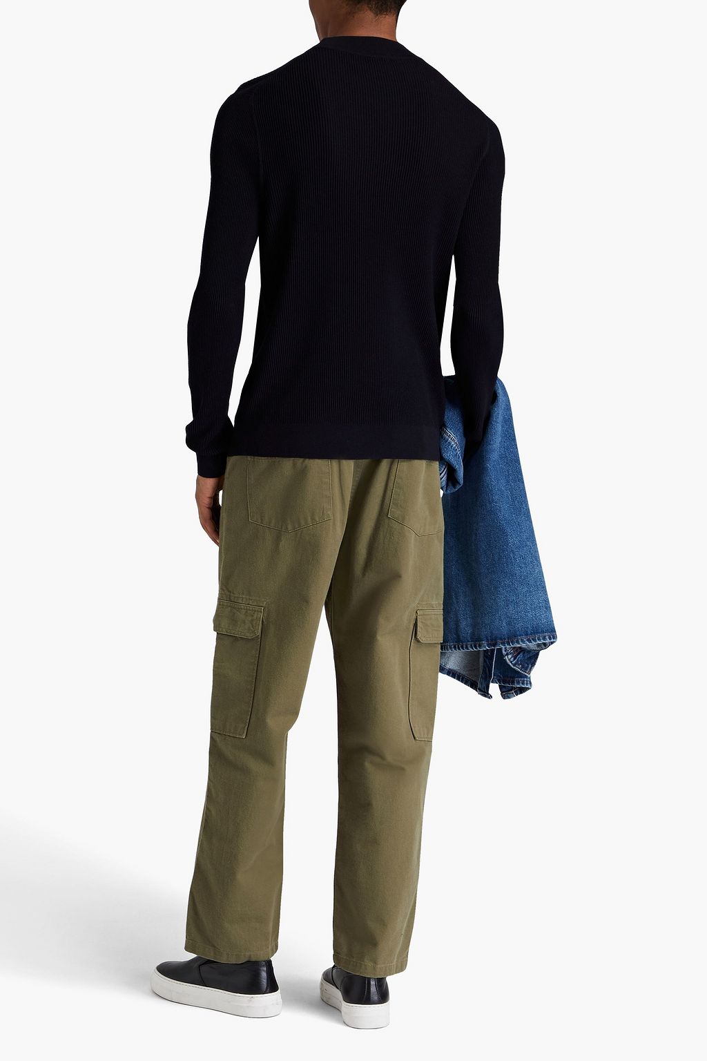 PAUL SMITH Ribbed merino wool-blend sweater