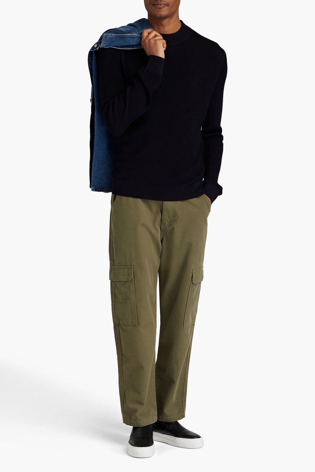 PAUL SMITH Ribbed merino wool-blend sweater