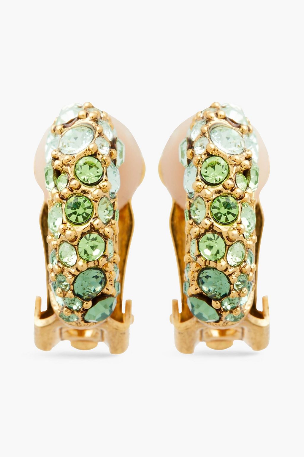OSCAR DE LA RENTA Gold-tone crystal earrings