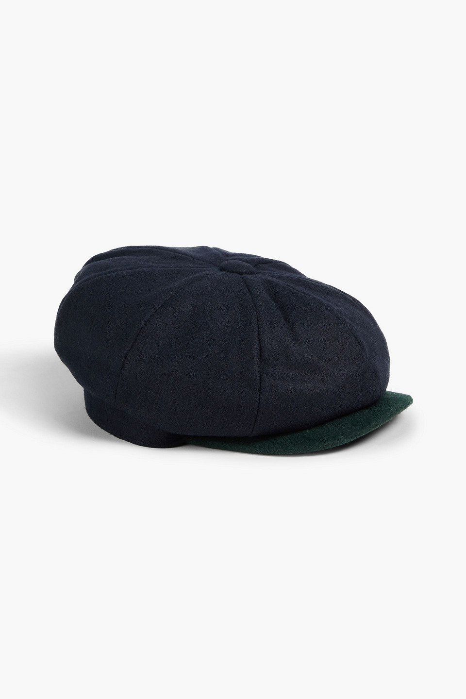 Paul Smith Wool Flat Cap In Midnight Blue