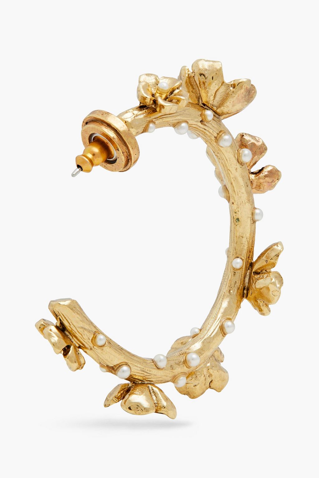 OSCAR DE LA RENTA Gold-tone faux pearl earrings