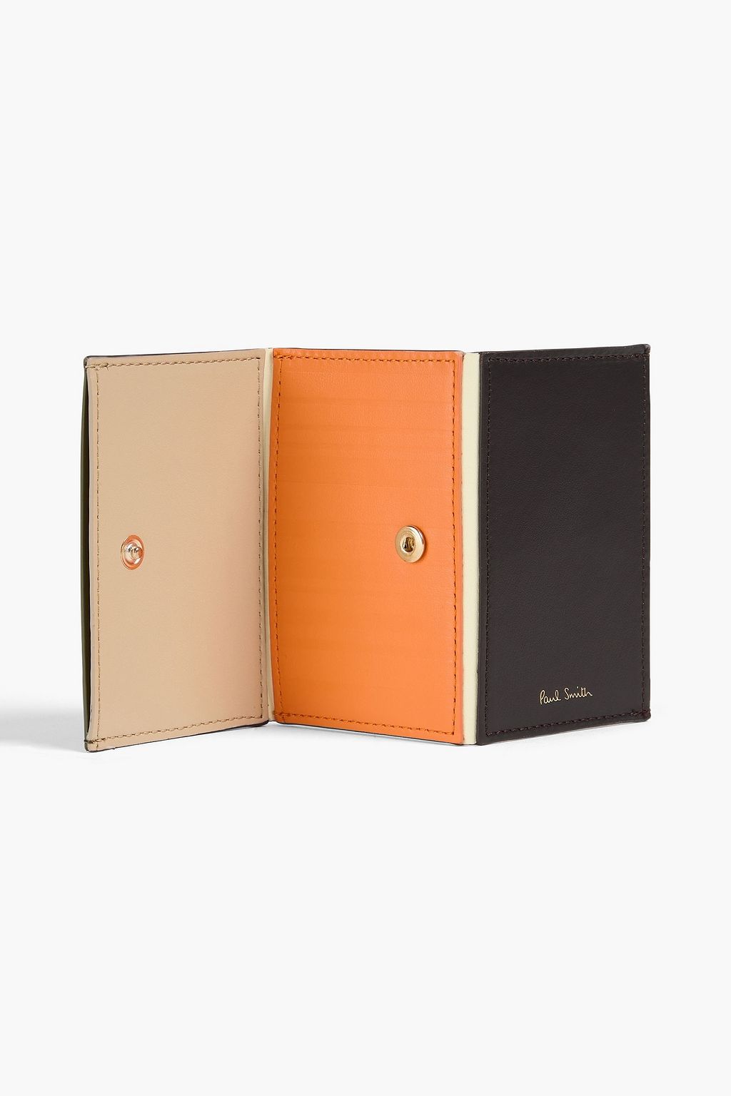PAUL SMITH Kartenetui aus Leder in Colour-Block-Optik
