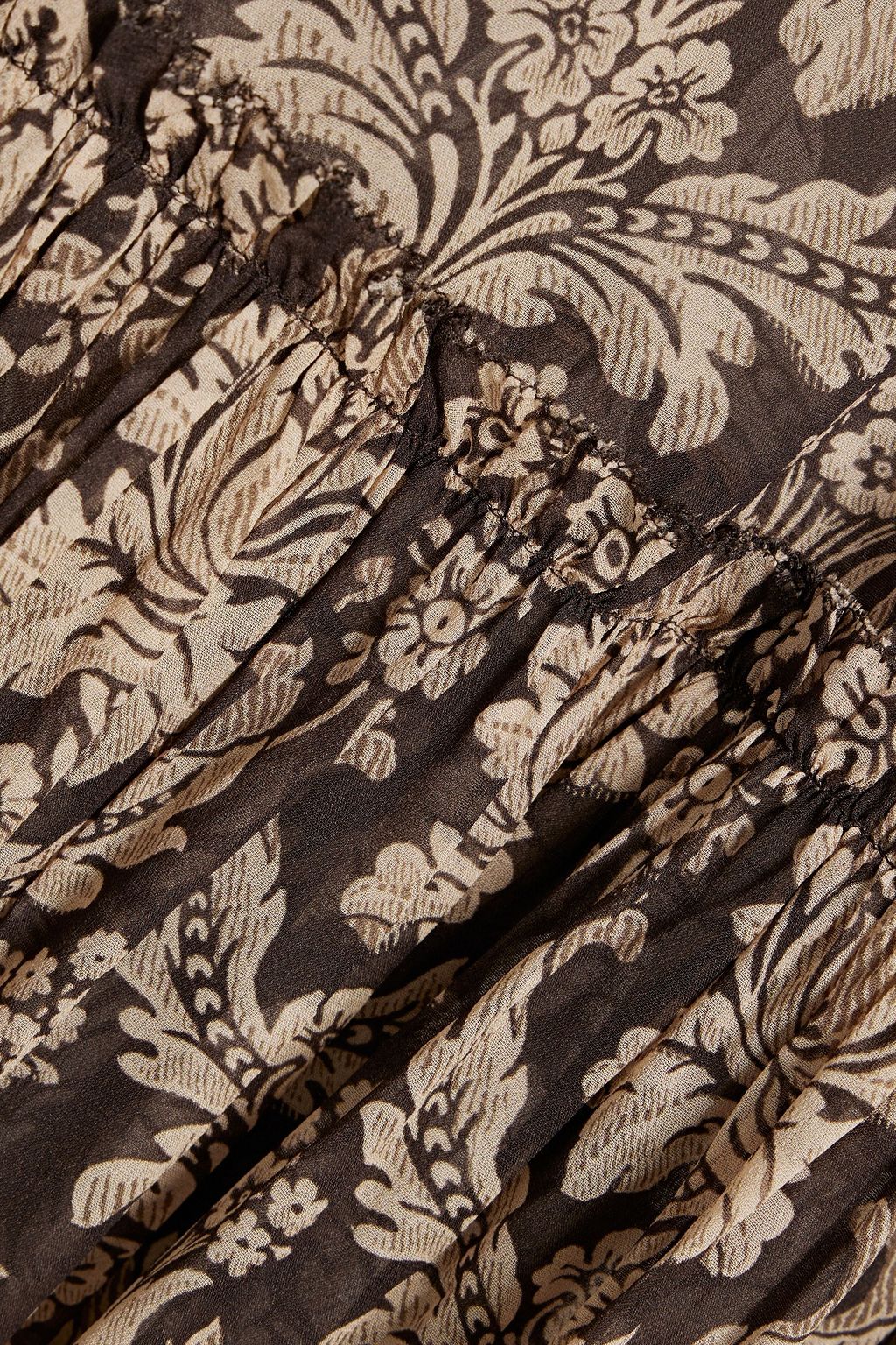 ZIMMERMANN Ruffled floral-print georgette midi dress