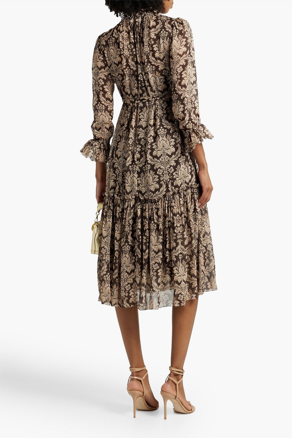 ZIMMERMANN Ruffled floral-print georgette midi dress