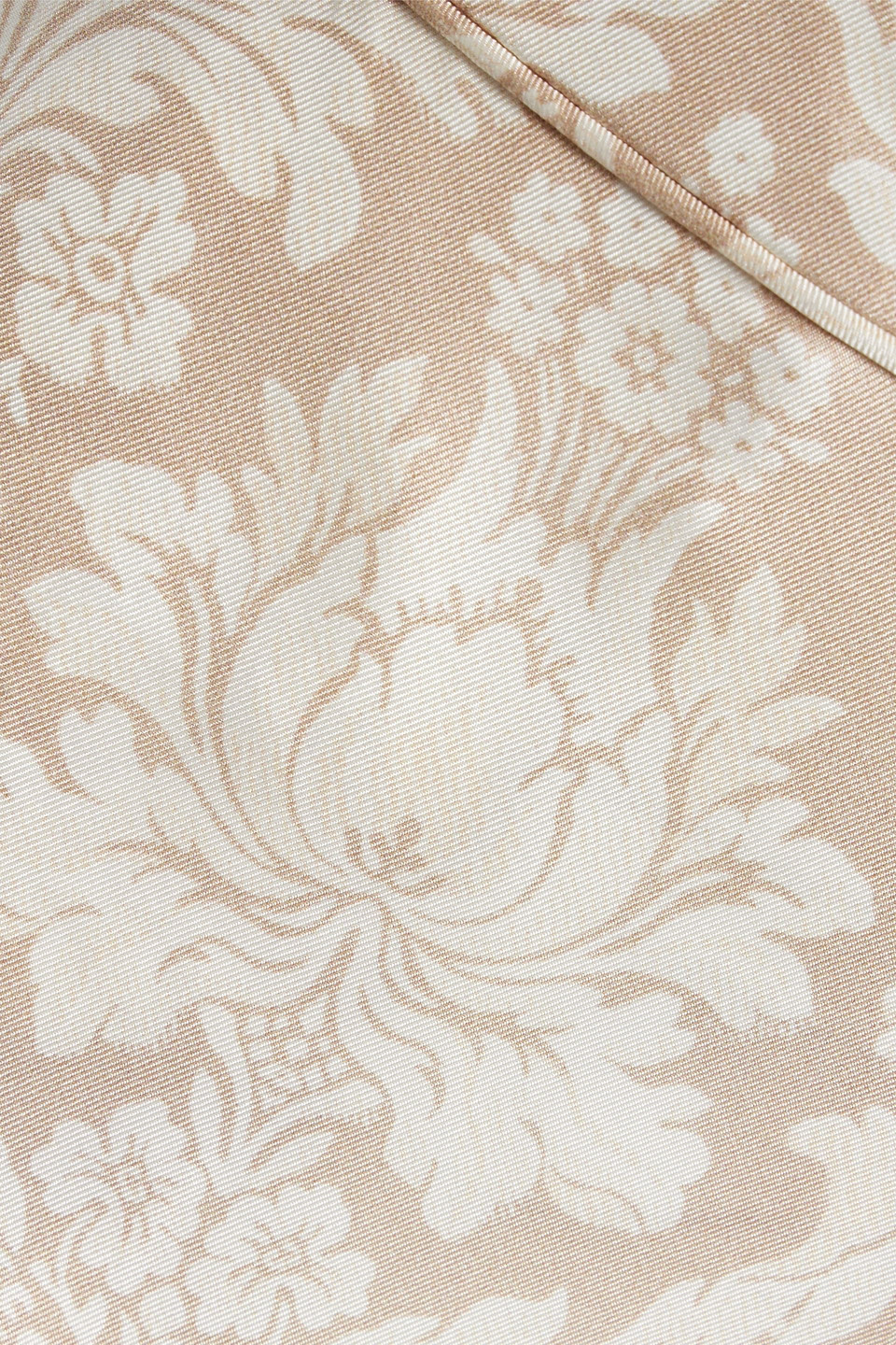 Zimmermann Floral-print Silk-twill Kick-flare Pants In Beige