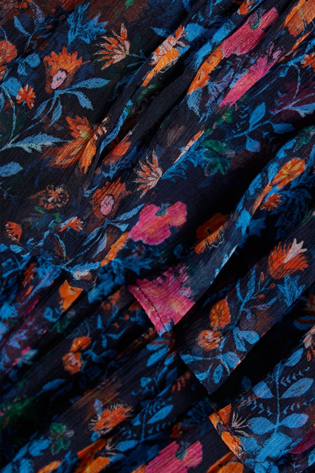 SALONI Ava printed silk-georgette mini dress