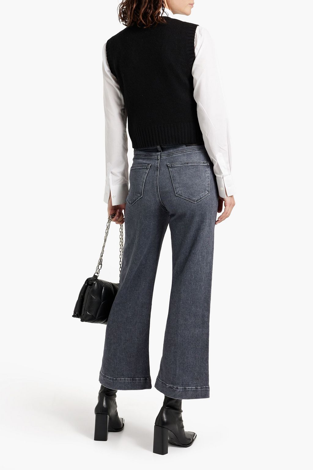 PAIGE Amour cropped high-rise bootcut jeans