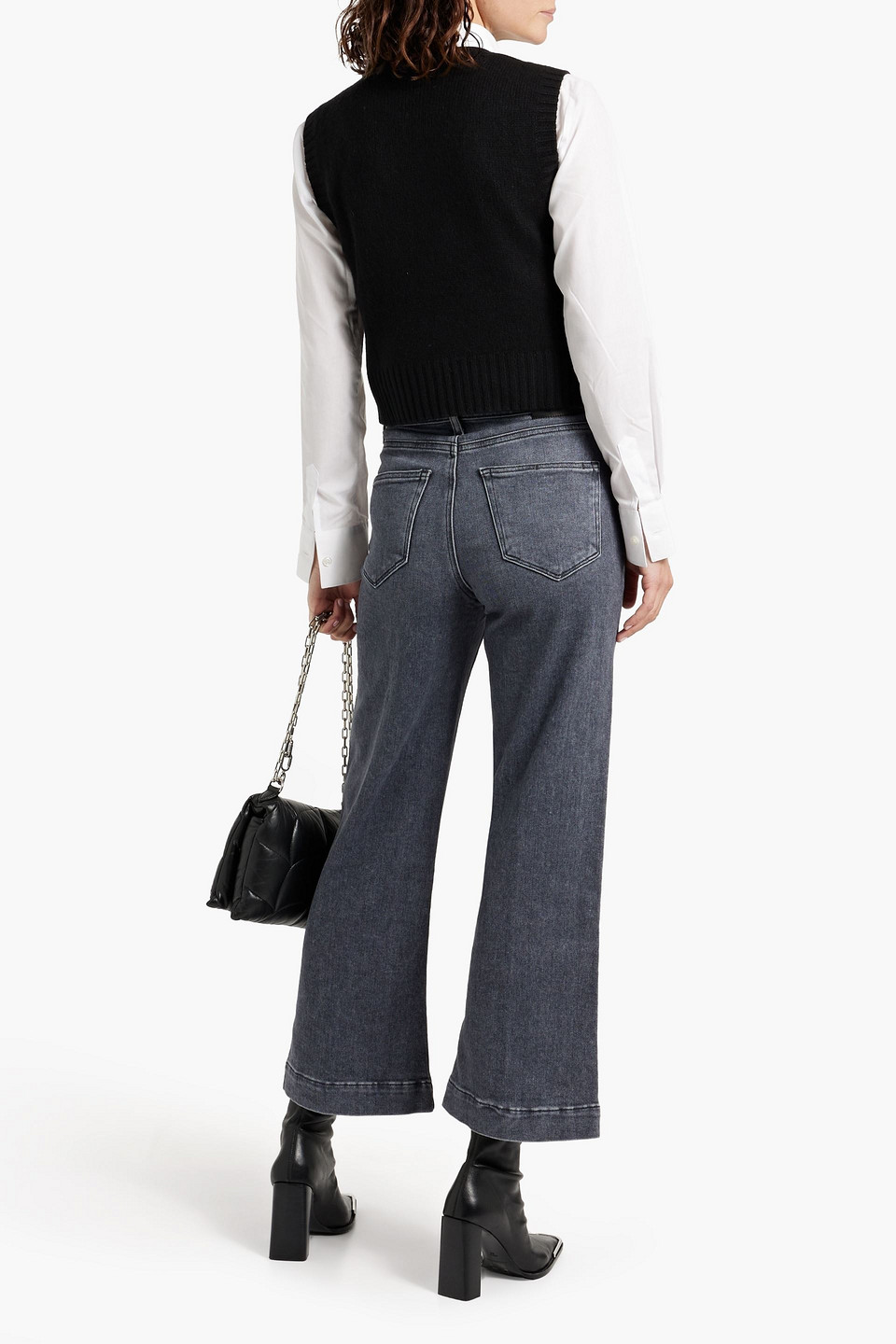 PAIGE AMOUR CROPPED HIGH-RISE BOOTCUT JEANS