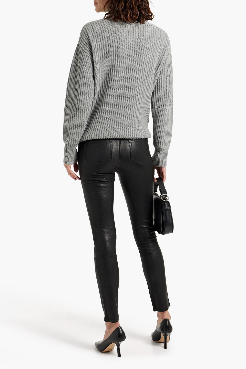 PAIGE VERDUGO LEATHER SKINNY PANTS