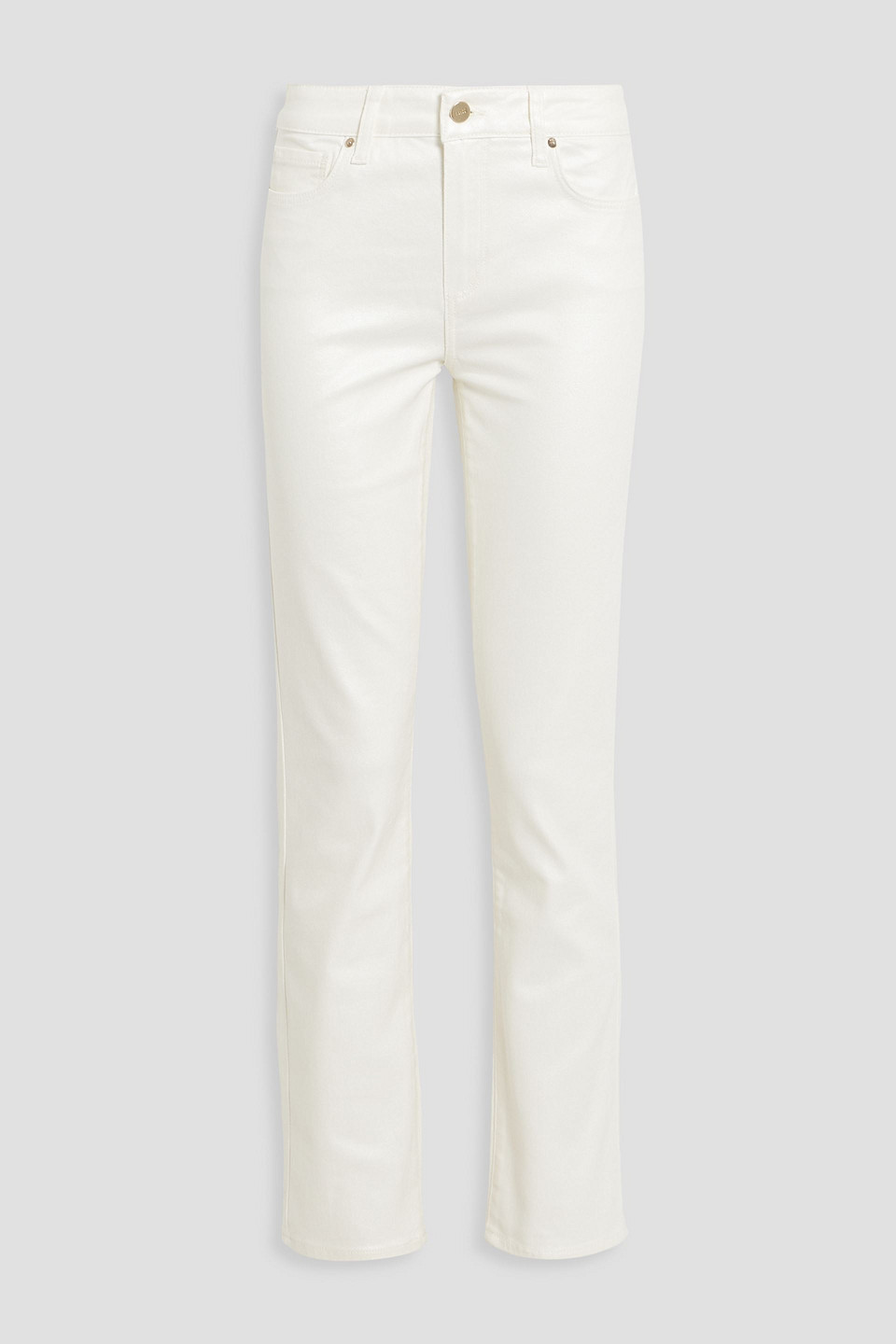 Paige Cindy High-rise Straight-leg Jeans In Ivory