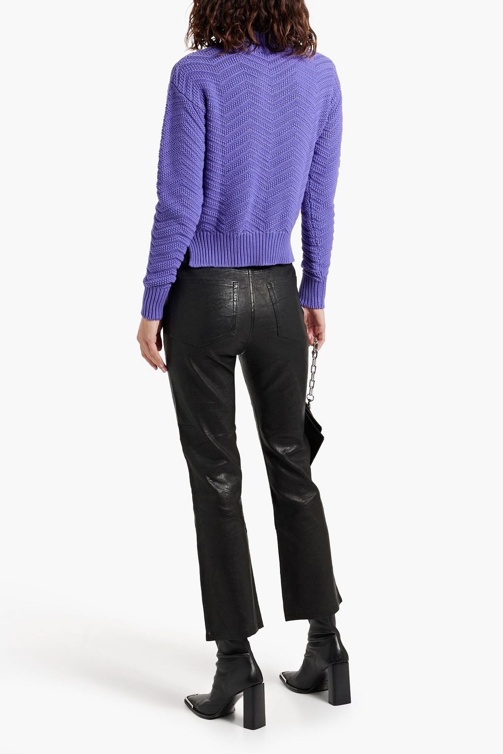 PAIGE Colette leather kick-flare pants