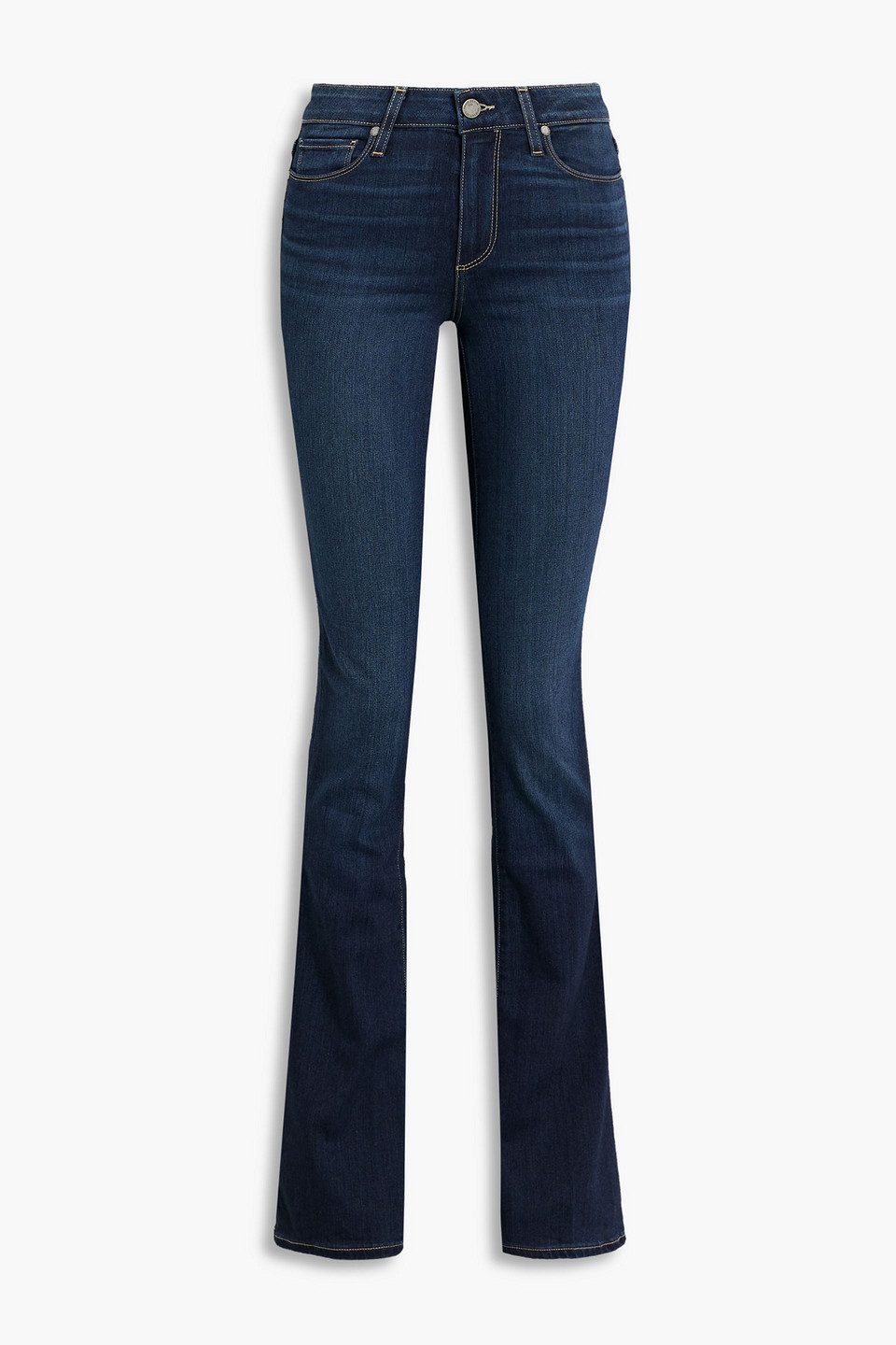 Paige Manhattan High-rise Bootcut Jeans In Dark Denim