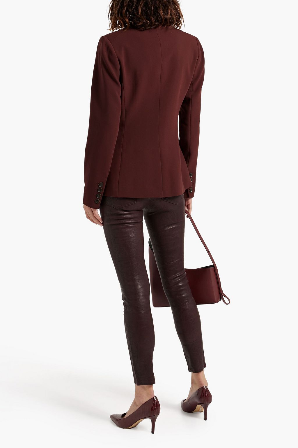 PAIGE Malbec double-breasted woven blazer