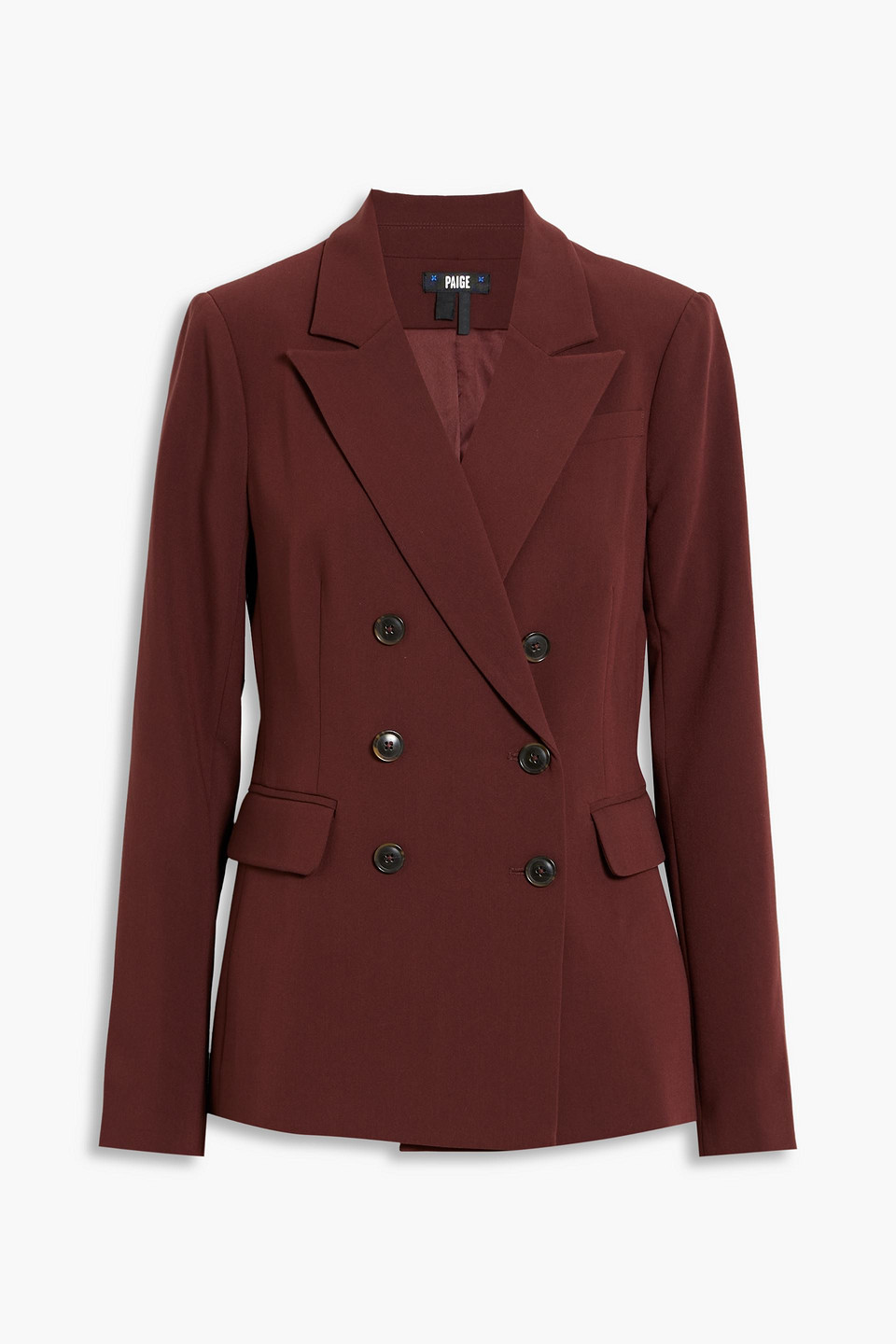 PAIGE MALBEC DOUBLE-BREASTED WOVEN BLAZER