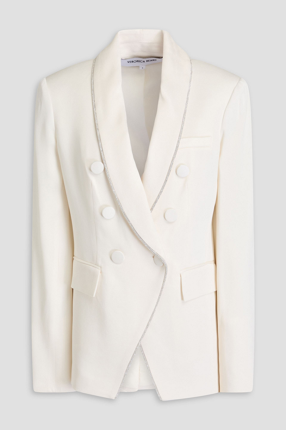 Jagger Dickey crystal-embellished satin-crepe blazer