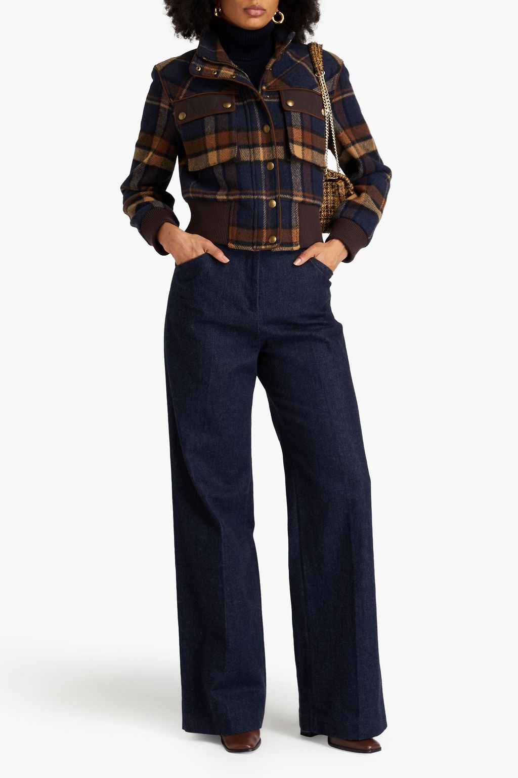 VERONICA BEARD Jadis checked felt jacket