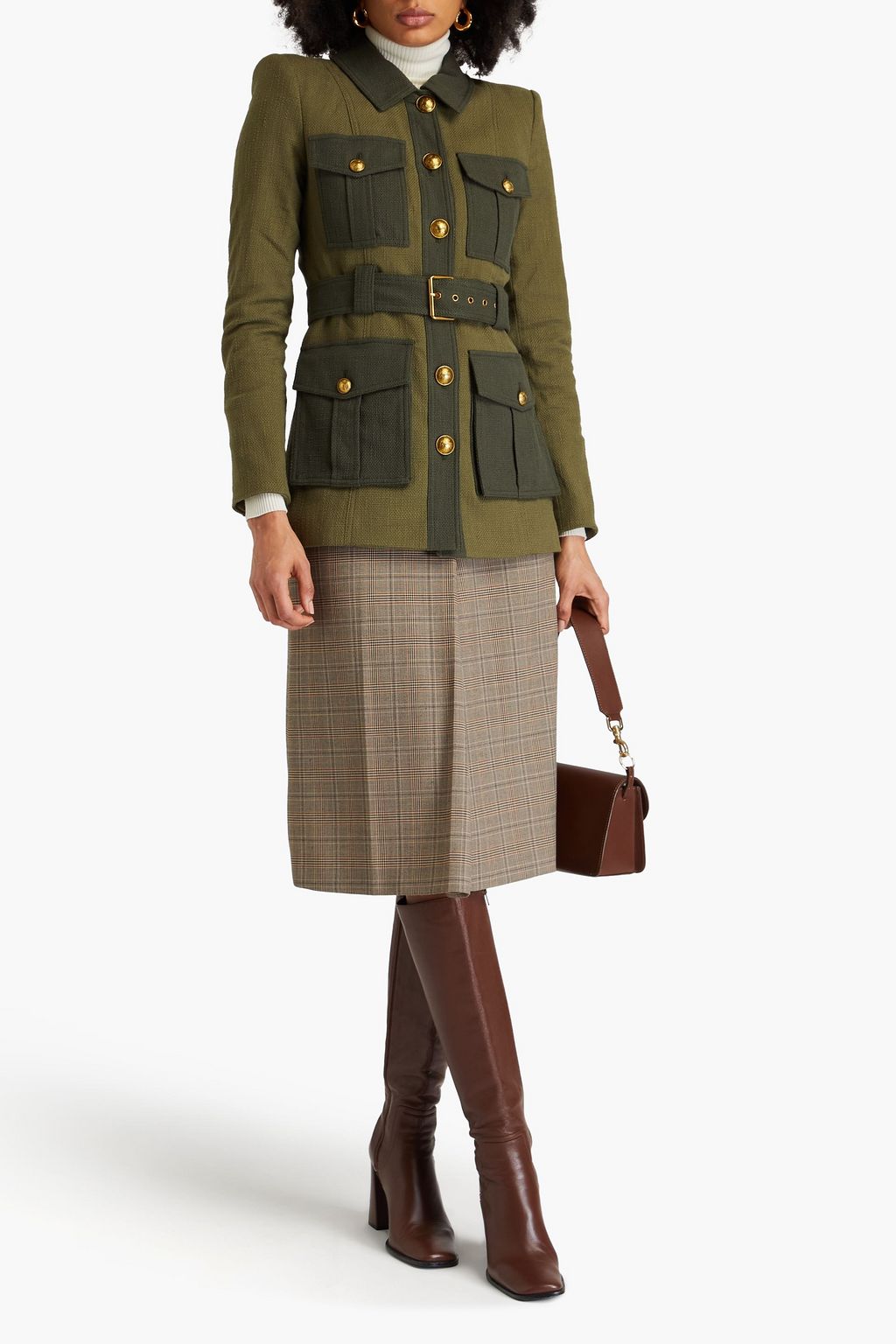 VERONICA BEARD Sonoma two-tone cotton-blend canvas jacket