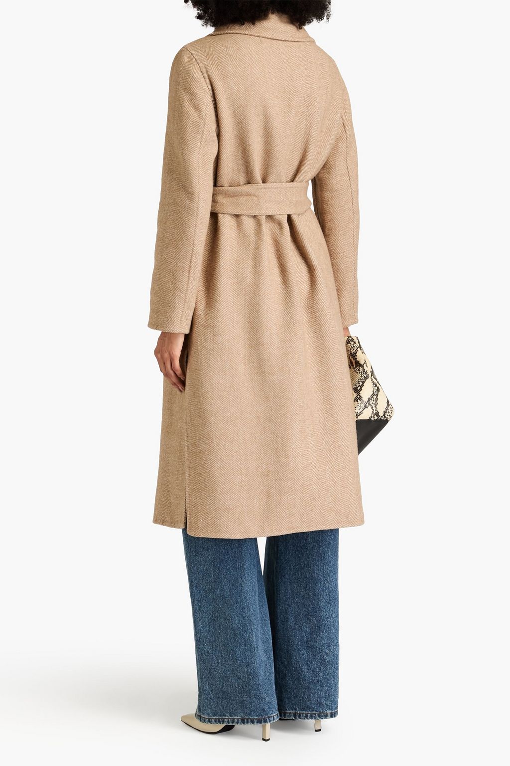 VERONICA BEARD Roberta herringbone wool-blend coat