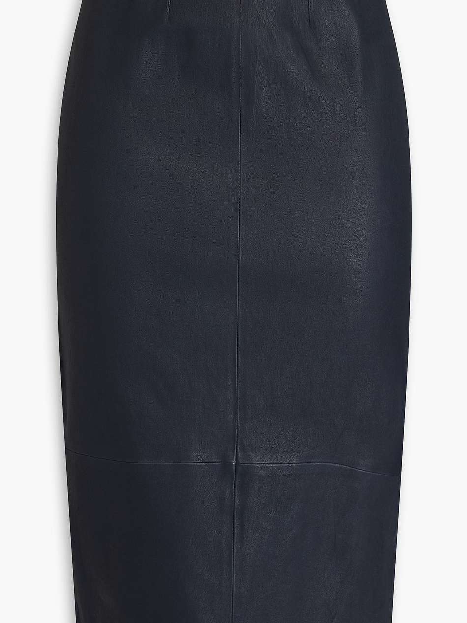 kaliyah stretch-leather midi pencil skirt