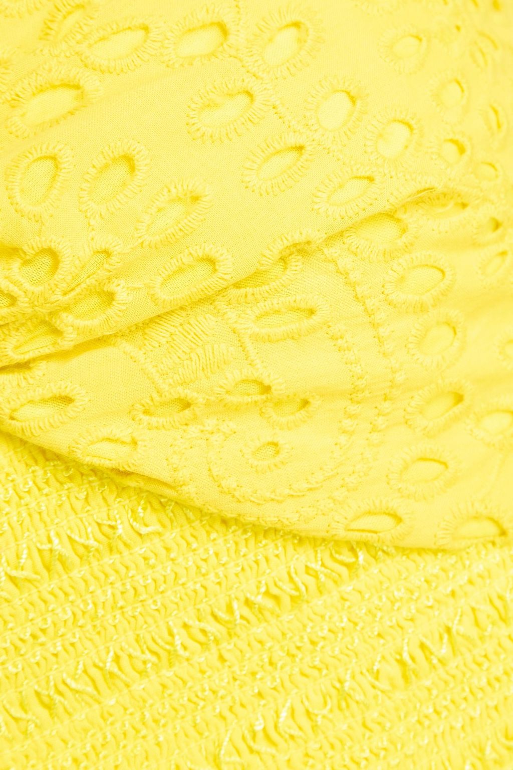 ALICE + OLIVIA コットン ペプラム ホルターネックトップス イギリス刺繍