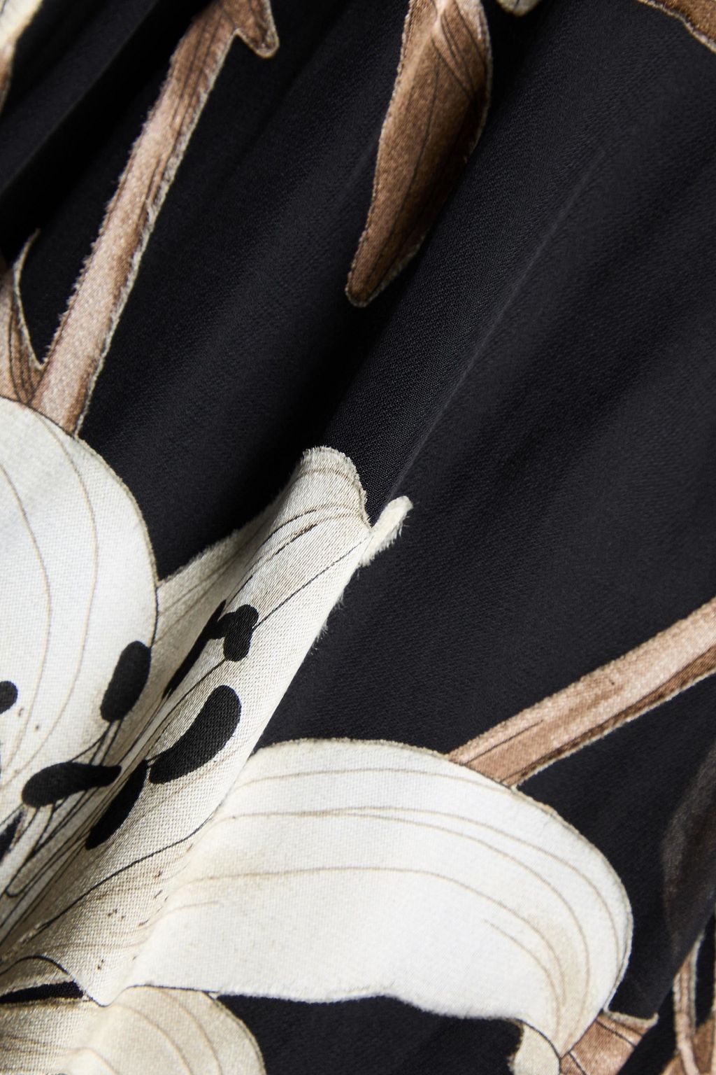 ALICE + OLIVIA بلوزة من الساتان مزينة بطبعة الأزهار