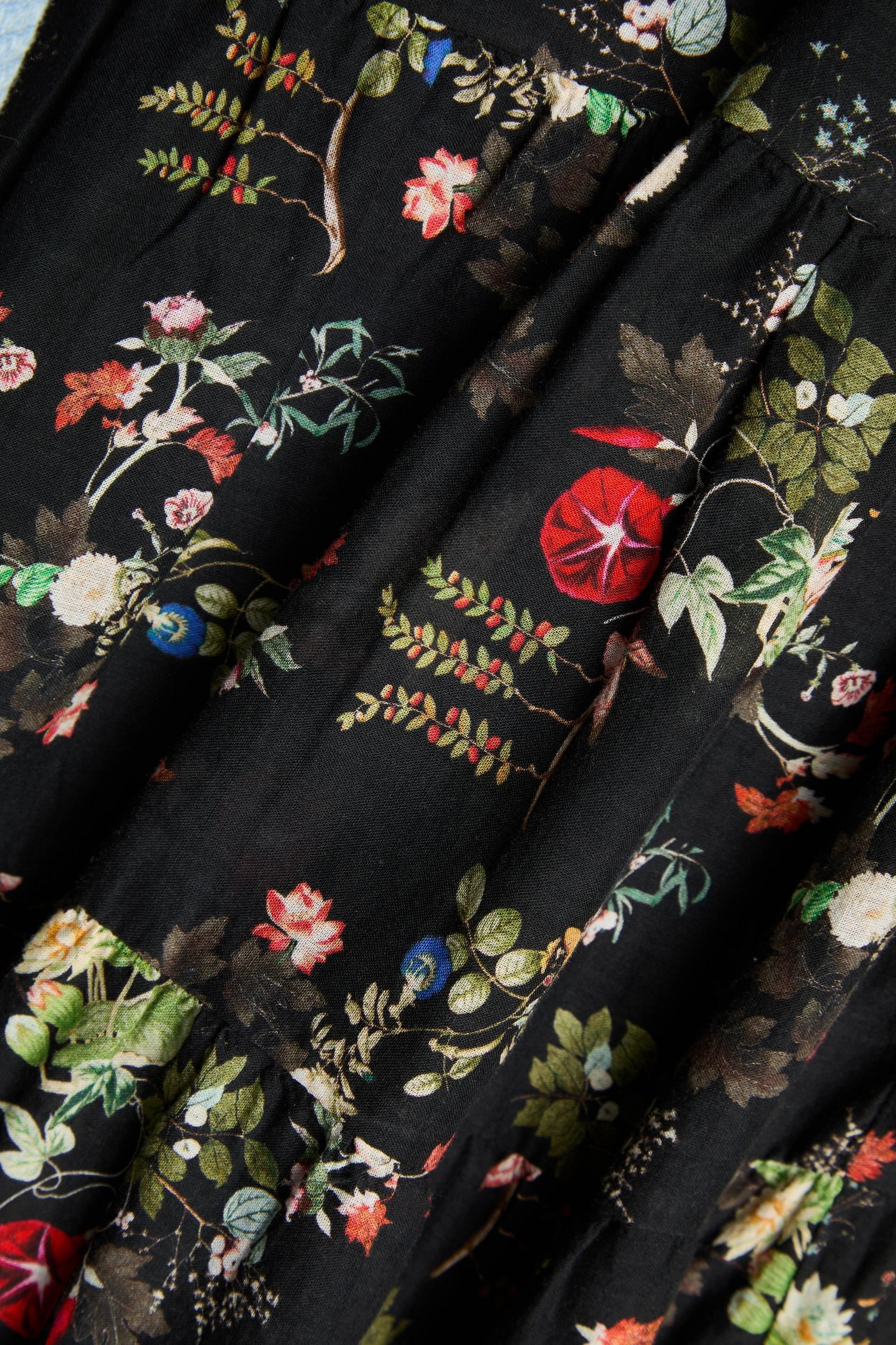 alice + olivia Gathered floral-print cotton-voile mini dress