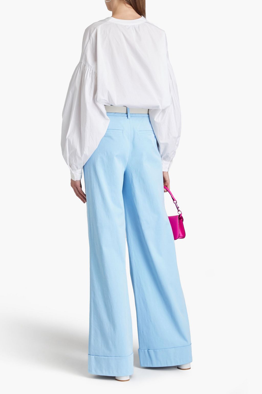 ALICE + OLIVIA بنطلون من التويل بأرجل واسعة