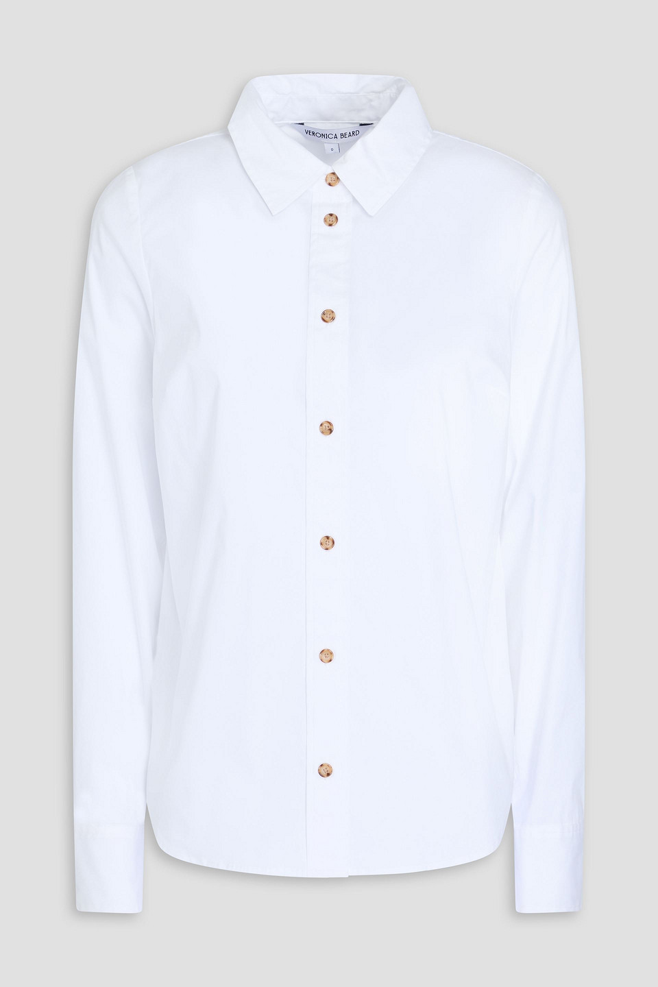 Veronica Beard Libby Cotton-blend Poplin Shirt In White