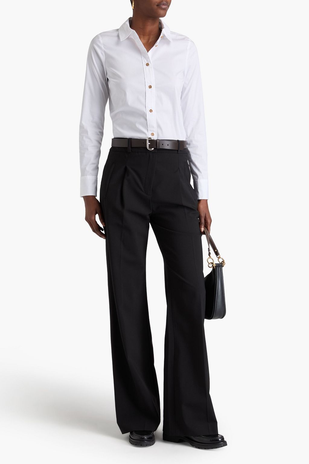 VERONICA BEARD Libby cotton-blend poplin shirt