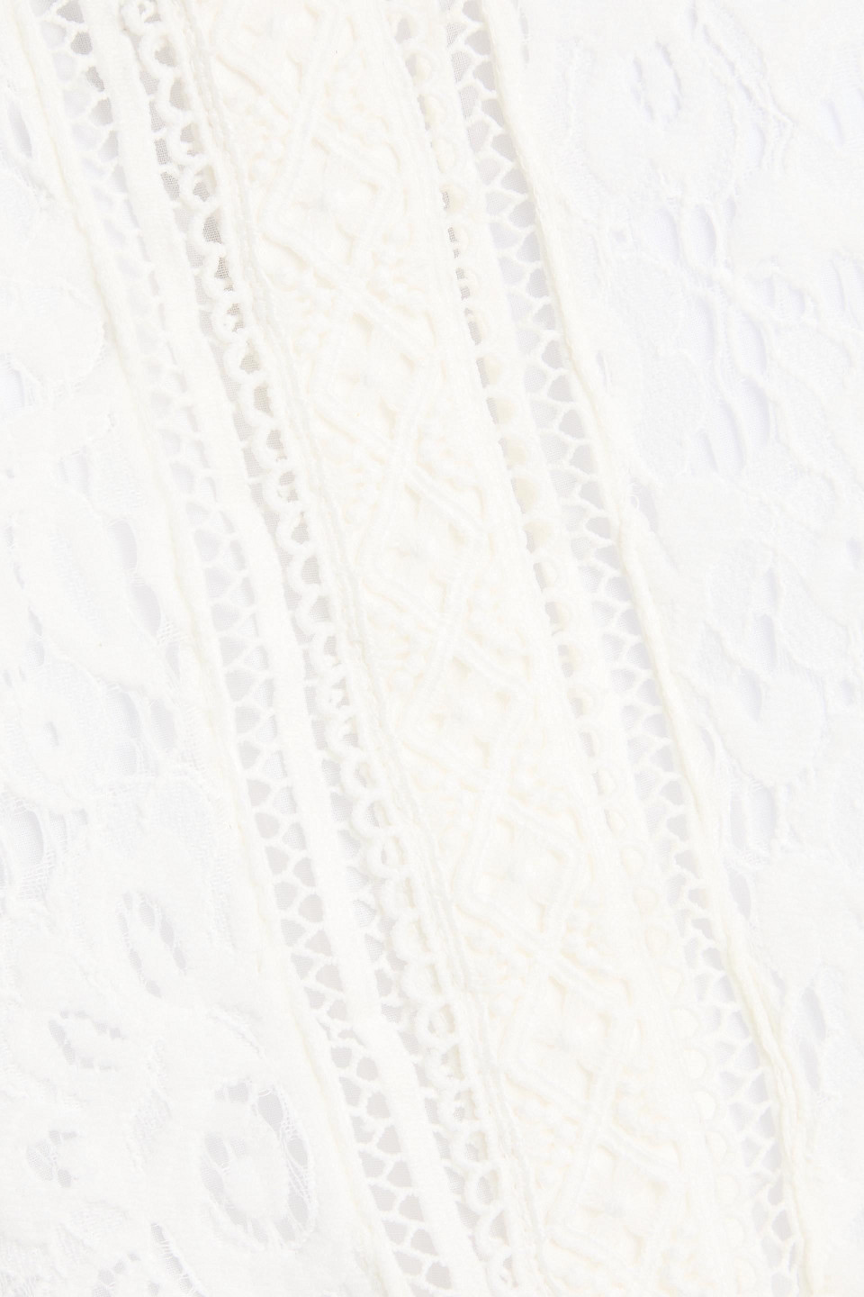 Alice And Olivia Pintucked Cotton Mini Dress In White