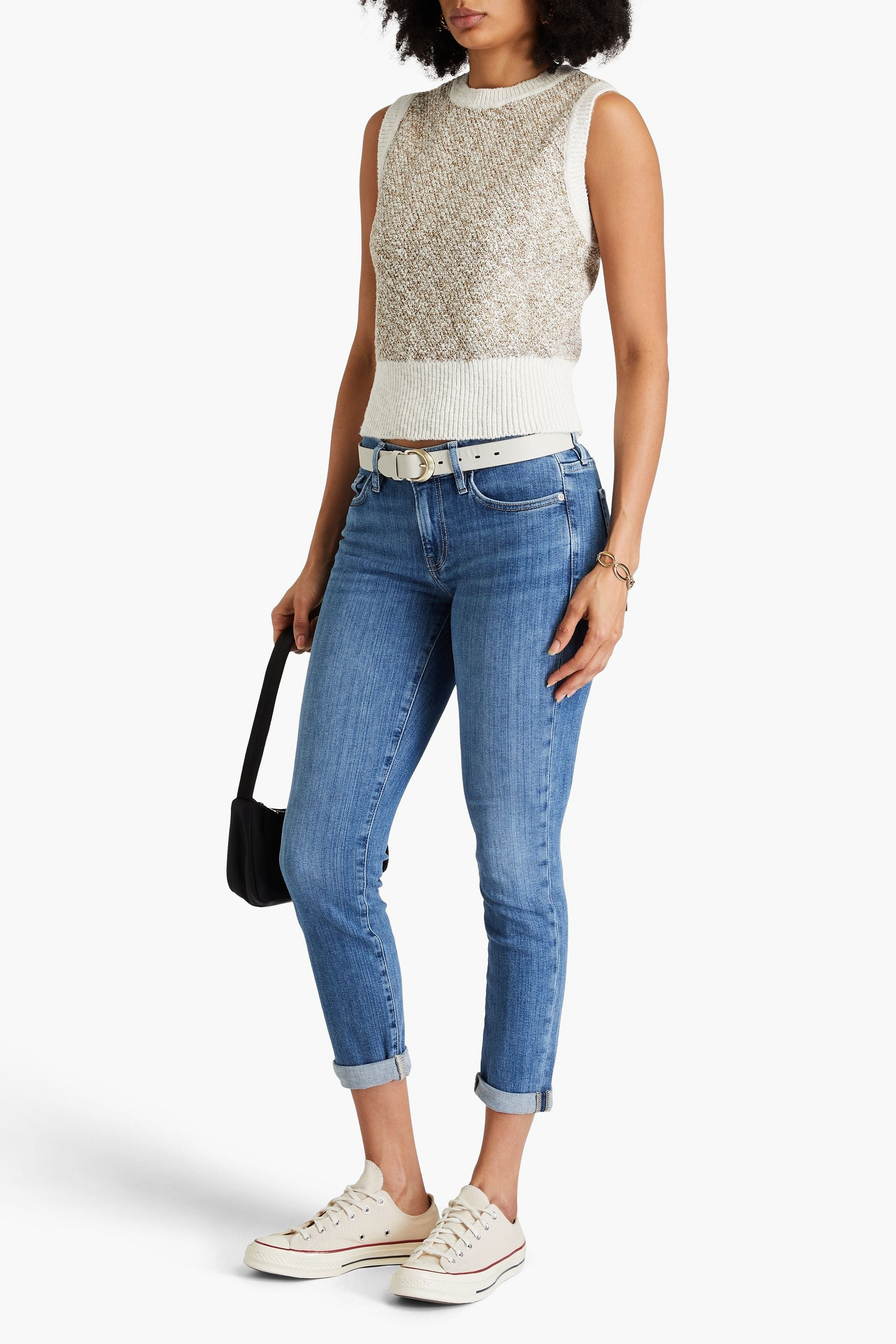 FRAME Le Garcon cropped slim boyfriend jeans