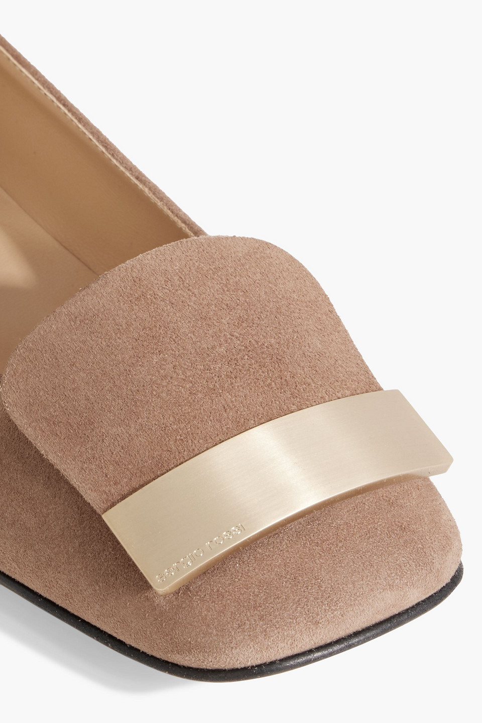 SERGIO ROSSI SR1 BALLERINA 15 SUEDE FLATS