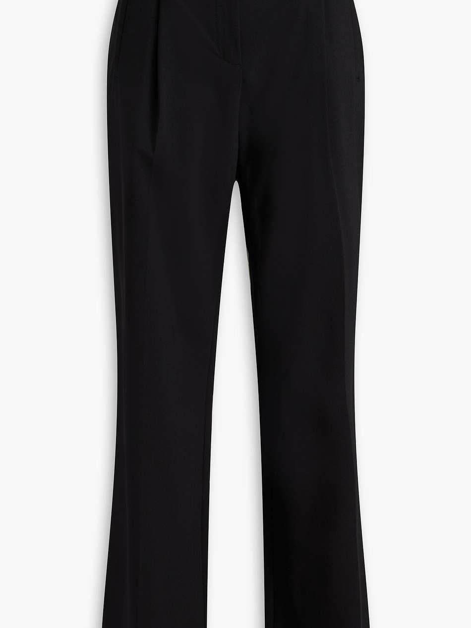 ollie wool-blend crepe flared pants