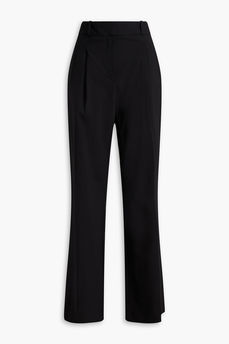 Ollie wool-blend crepe flared pants