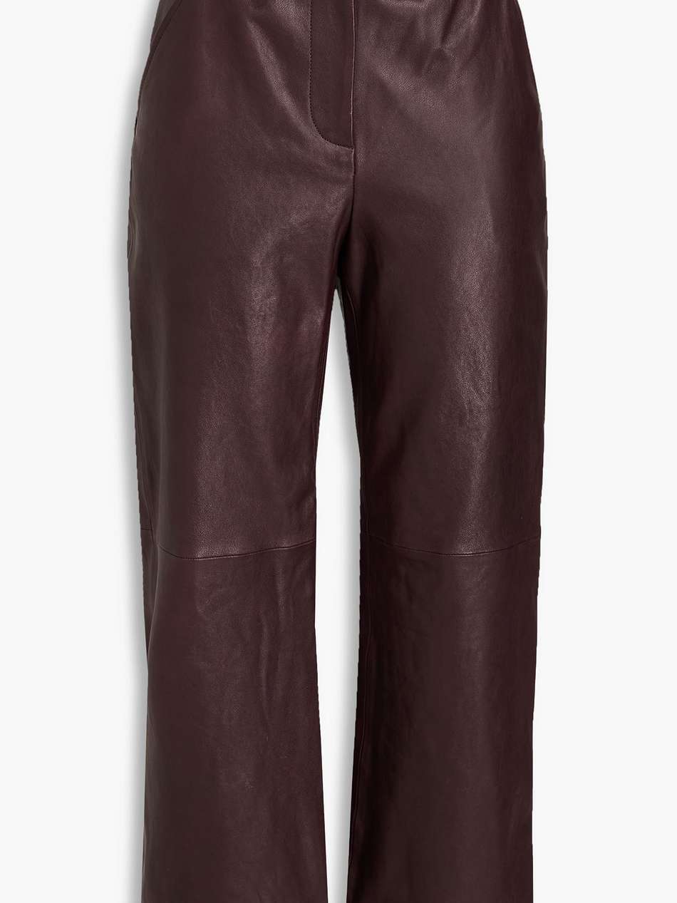 arcello leather wide-leg pants
